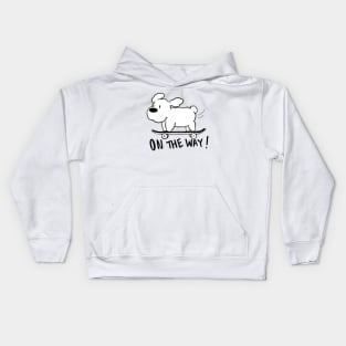 DOG ON THE WAY Kids Hoodie